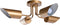 Plafondlamp DKD Home Decor 70 x 70 x 20 cm Gouden Metaal 50 W