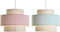 Plafondlamp DKD Home Decor Groen Licht Roze 50 W (40 x 40 x 30 cm) (2 Stuks)