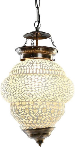 Plafondlamp DKD Home Decor Kristal Metaal Wit 25 W (23 x 23 x 33 cm)