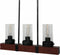 Plafondlamp DKD Home Decor Kristal Zwart Bruin Aluminium (50 x 8 x 21 cm)