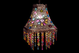 Plafondlamp DKD Home Decor Metaal Koper Multicolour 40 W 50 W 28 x 28 x 30 cm
