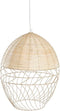 Plafondlamp DKD Home Decor Metaal Wit Lichtbruin Rotan 50 W (30 x 30 x 38 cm)