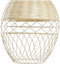 Plafondlamp DKD Home Decor Metaal Wit Lichtbruin Rotan 50 W (30 x 30 x 38 cm)