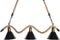 Plafondlamp DKD Home Decor Natuurlijk Zwart Metaal Touw 50 W (85 x 18 x 20 cm)