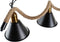 Plafondlamp DKD Home Decor Natuurlijk Zwart Metaal Touw 50 W (85 x 18 x 20 cm)