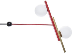 Plafondlamp DKD Home Decor Rood Zwart Gouden Wit (64 x 20 x 120 cm)