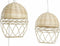 Plafondlamp DKD Home Decor Wit Lichtbruin 220 V 50 W (38 x 38 x 75 cm)