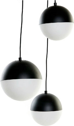 Plafondlamp DKD Home Decor Wit Zwart Metaal Kristal 220 V (40 x 40 x 80 cm)