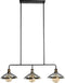 Plafondlamp DKD Home Decor Zwart Gouden 220 V 50 W (100 x 29 x 22 cm)