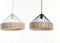 Plafondlamp DKD Home Decor Zwart Metaal Rotan 50 W (35 x 35 x 22 cm) (2 Stuks)