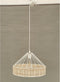 Plafondlamp DKD Home Decor Zwart Metaal Rotan 50 W (35 x 35 x 22 cm) (2 Stuks)