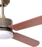 Plafondventilator gelijkstroommotor met geïntegreerd ledlicht 20W (3000K, 4000K, 6500K) KENIA Nikkelkleur met 4 bladen (kersen)