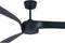 Plafondventilator Line Zwart Ø 132cm Incl. Lamp & Afstandsbediening