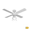 Plafondventilator met licht EDM Caribe Wit 50 W