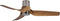 Plafondventilator Nautica Mat Chroom - Teak Ø 132cm Incl. Afstandsbediening