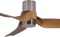 Plafondventilator Nautica Mat Chroom - Teak Ø 132cm Incl. Afstandsbediening