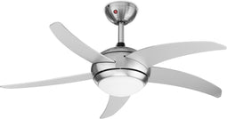 Plafondventilator Tristar VE-5815 - Ventilator met licht - Ultra Strong - Ceiling Fan met Timerfunctie en Afstandsbediening - 3 Instelbare Standen - Ø 112 cm - RVS