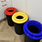 Plafor Eco Bin Prullenbak voor afvalscheiding - 50L – Set van 3, Blauw/Groen/Rood - Inclusief 5-delige Stickerset - Afvalbak voor gemakkelijk Afval Scheiden en Recycling - Afvalemmer - Vuilnisbak voor Huishouden, Keuken en Kantoor - Afvalbakken