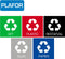 Plafor Eco Bin Ronde Prullenbak voor afvalscheiding - 50L – Zwart/Rood- Inclusief 5-delige Stickerset - Afvalbak voor gemakkelijk Afval Scheiden en Recycling - Afvalemmer - Vuilnisbak voor Huishouden, Keuken en Kantoor - Afvalbakken - Recyclen