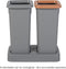 Plafor Fit Bin prullenbak standaard 2x75L - Plastic standaard voor 2 afvalbakken – Afval scheiden en recyclen - Vuilnisbakhouder