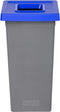 Plafor Fit Bin Prullenbak voor afvalscheiding - 75L – Set van 2, Blauw/Groen- Inclusief 5-delige Stickerset - Afvalbak voor gemakkelijk Afval Scheiden en Recycling - Afvalemmer - Vuilnisbak voor Huishouden, Keuken en Kantoor - Afvalbakken