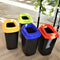 Plafor Sort Bin, Prullenbak voor afvalscheiding - 45L – Zwart/Blauw - Inclusief 5-delige Stickerset - Afvalbak voor gemakkelijk Afval Scheiden en Recycling - Afvalemmer - Vuilnisbak voor Huishouden, Keuken en Kantoor - Afvalbakken - Recyclen