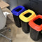 Plafor Sort Bin, Prullenbak voor afvalscheiding - 45L – Zwart/Groen - Inclusief 5-delige Stickerset - Afvalbak voor gemakkelijk Afval Scheiden en Recycling - Afvalemmer - Vuilnisbak voor Huishouden, Keuken en Kantoor - Afvalbakken - Recyclen