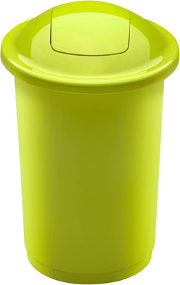 Plafor Top Bin, Prullenbak voor afvalscheiding - 50L – Groen- Afvalbak voor gemakkelijk Afval Scheiden en Recycling - Afvalemmer - Vuilnisbak voor Huishouden, Keuken en Kantoor - Afvalbakken - Recyclen