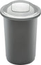 Plafor Top Bin, Prullenbak voor afvalscheiding - 50L – Zilver- Afvalbak voor gemakkelijk Afval Scheiden en Recycling - Afvalemmer - Vuilnisbak voor Huishouden, Keuken en Kantoor - Afvalbakken - Recyclen