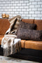 Plaid 150x125 cm APISI bruin wit