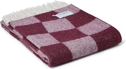 Plaid Bijou bordeauxrode - 150x183 - Nieuw Wol - Tweedmill UK