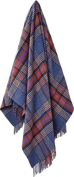 Plaid Christchurch Blauw - Shetland Lamswol - 140x185 - Bronte by Moon Scotland