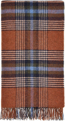 Plaid Christchurch Roestbruin - Shetland Lamswol - 140x185 - Bronte by Moon Scotland