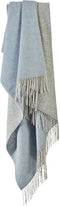 Plaid Dartmoor Blauw en Grijs (Blue Mist) -voor en achterzijde verschillend - 150x183 - Nieuw Wol - Tweedmill UK