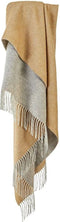 Plaid Dartmoor Bruin en Grijs (Dessert Brown) -voor en achterzijde verschillend - 150x183 - Nieuw Wol - Tweedmill UK