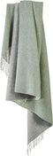 Plaid Dartmoor Groen en Grijs (Ice Green) -voor en achterzijde verschillend - 150x183 - Nieuw Wol - Tweedmill UK