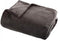 Plaid effen flanel flece deken - 180x230 cm - donkergrijs
