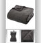 Plaid effen flanel flece deken - 180x230 cm - donkergrijs