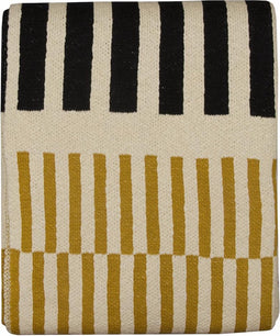Plaid Eva mosterd gebreid