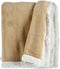 Plaid | Fleece met teddymateriaal | sherpa| beige | wit | 130x170cm