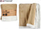 Plaid | Fleece met teddymateriaal | sherpa| beige | wit | 130x170cm