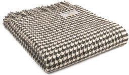 Plaid Houndstooth Grijs (Charcoal) - 150x183 - Nieuw Wol - Tweedmill UK