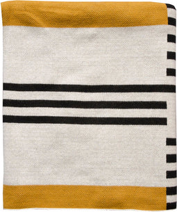 Plaid Indy mosterd gebreid