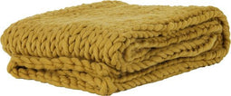 Plaid KNITTED oker