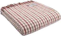 Plaid Lifestyle Rood (Strawberry) - 150x183 - Nieuw Wol - Tweedmill UK