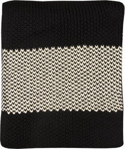Plaid Lilly zwart gebreid