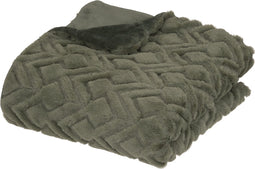 Plaid Mara - Kaki - Fleece-plaid - Deken - 120X160 CM