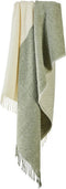 Plaid Moorland Groen Beige (Olive and Creame) - 150x183 - Nieuw Wol - Tweedmill UK