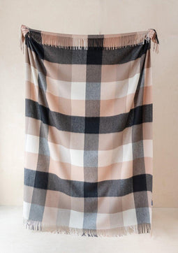 Plaid Neutraal Geblokt (Neutral Block Check) - 150x200 - Lamswol - TBCo Scotland
