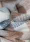 Plaid Neutraal Geruit (Neutral Check) - 145x190 - Gerecycled Wol - TBCo Scotland